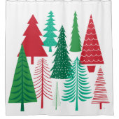 moderne Weihnachtsbäume Duschvorhang (Vorderseite)