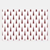 Moderne Weihnachtsbäume Einfache Schneeflocken Rot Geschenkpapier Set (Vorderseite 3)