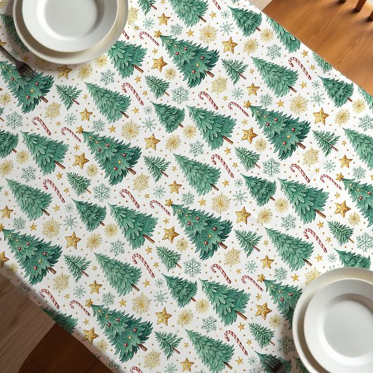 Moderne Weihnachtsbäume festliche Feiertags-Tischd Tischdecke