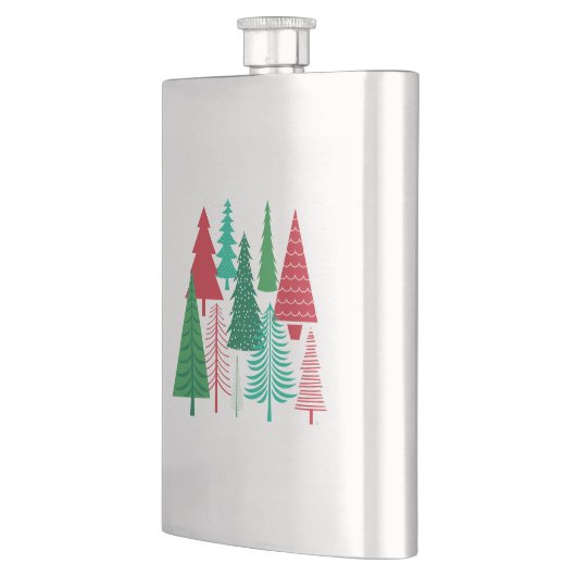 moderne Weihnachtsbäume Flachmann (Links)