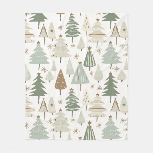 Moderne Weihnachtsbäume Fleecedecke (Vorderseite)