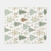 Moderne Weihnachtsbäume Fleecedecke (Vorderseite (Horizontal))