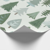 Moderne Weihnachtsbäume Geschenkpapier (Ecke)