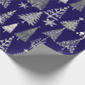 Moderne Weihnachtsbäume Geschenkpapier (Ecke)