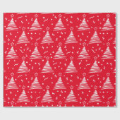 Moderne Weihnachtsbäume Geschenkpapier (Flach)
