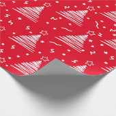 Moderne Weihnachtsbäume Geschenkpapier (Ecke)