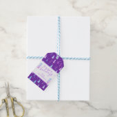 Moderne Weihnachtsbäume glückliche Ferien Script Geschenkanhänger (Mit Garn)