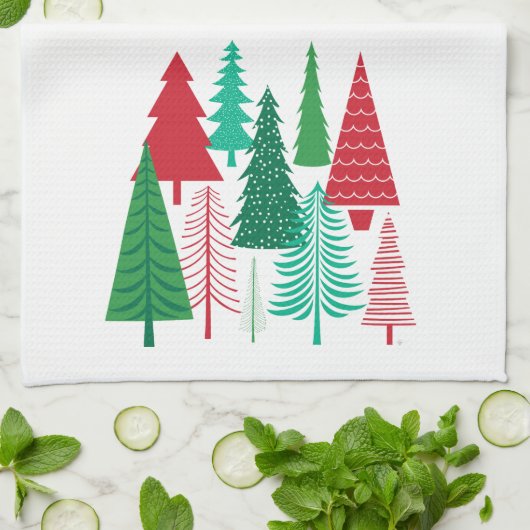 moderne Weihnachtsbäume Handtuch (Gefaltet)