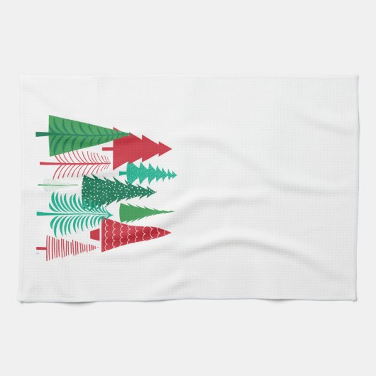 moderne Weihnachtsbäume Handtuch (Horizontal)