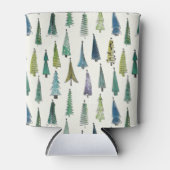 Moderne Weihnachtsbäume Illustriertes Muster Dosenkühler (Vorderseite)