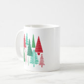 moderne Weihnachtsbäume Kaffeetasse (Vorderseite Links)
