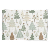 Moderne Weihnachtsbäume Kissenbezug (Rückseite)