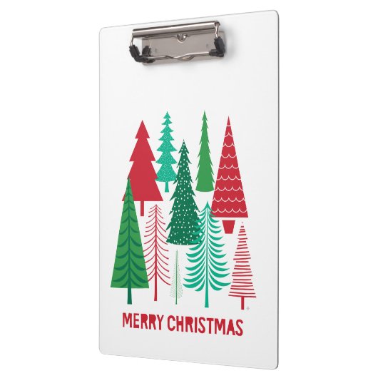 moderne Weihnachtsbäume Klemmbrett (Links)