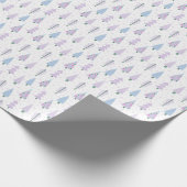 Moderne Weihnachtsbäume Lavender Blue Pattern Geschenkpapier (Ecke)