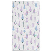 Moderne Weihnachtsbäume Lavender Blue White Kleine Geschenktüte (Rückseite)