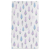 Moderne Weihnachtsbäume Lavender Blue White Kleine Geschenktüte (Vorderseite)