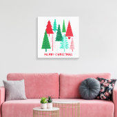 moderne Weihnachtsbäume Leinwanddruck (Insitu (Wohnzimmer))