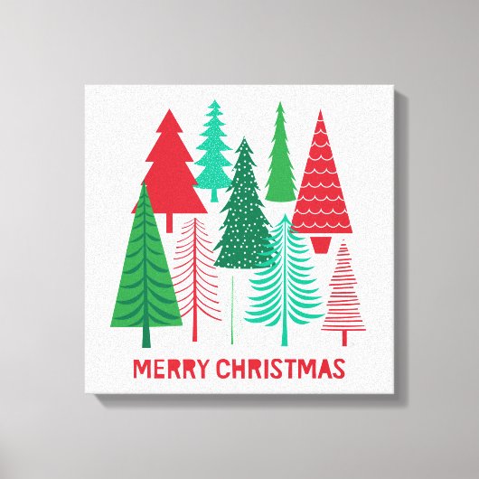 moderne Weihnachtsbäume Leinwanddruck (Vorderseite)