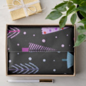 Moderne Weihnachtsbäume Lila Pink Black Seidenpapier (Geschenk)