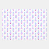 Moderne Weihnachtsbäume Lila rosa Muster Geschenkpapier Set (Vorderseite 3)
