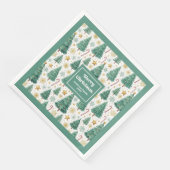 Moderne Weihnachtsbäume Minimalistische Papiertüch Serviette (Ecke)