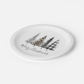 Moderne Weihnachtsbäume Pappteller (Schrägansicht)