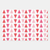 Moderne Weihnachtsbäume Pink Holiday Pattern Geschenkpapier Set (Vorderseite 3)