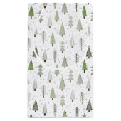 Moderne Weihnachtsbäume salzen Olive Grün und Weiß Kleine Geschenktüte (Rückseite)