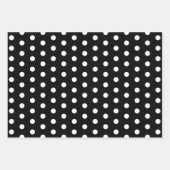 Moderne Weihnachtsbäume Schneeflocken Schwarz-weiß Geschenkpapier Set (Vorderseite 2)