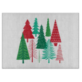 moderne Weihnachtsbäume Schneidebrett (Vorderseite)