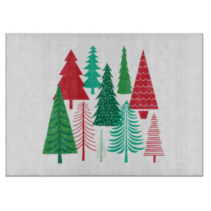 moderne Weihnachtsbäume Schneidebrett