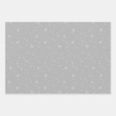 Moderne Weihnachtsbäume Schwarz Silver Gray Muster Geschenkpapier Set (Vorderseite 2)