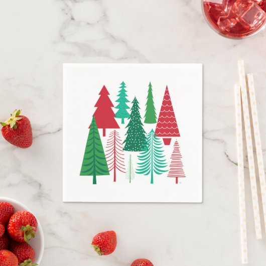 moderne Weihnachtsbäume Serviette (Beispiel)
