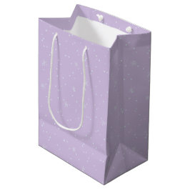 Moderne Weihnachtsbäume Snowflake Lavender White Mittlere Geschenktüte