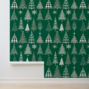 Moderne Weihnachtsbäume Tapete