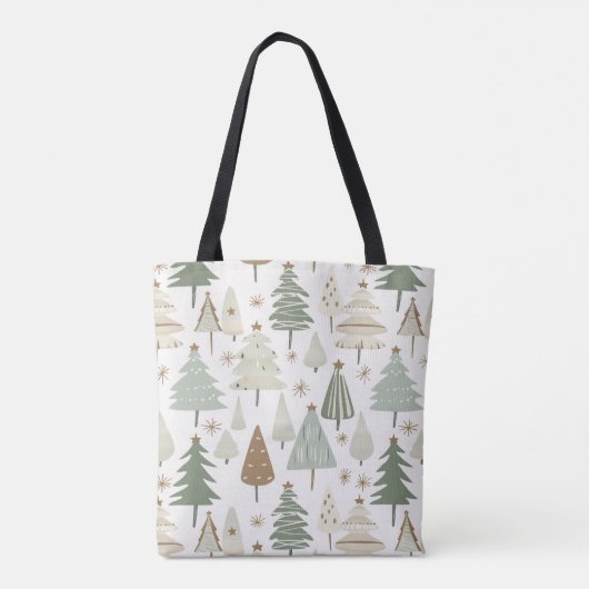 Moderne Weihnachtsbäume Tasche (Rückseite)