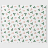 Moderne Weihnachtsbäume und Feiertage Geschenkpapier (Flach)