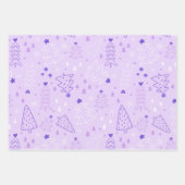 Moderne Weihnachtsbäume und Schneeflocken Weihnach Geschenkpapier Set (Vorderseite 3)