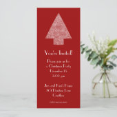 Moderne Weihnachtsbaumeinladung Einladung (Stehend Vorderseite)