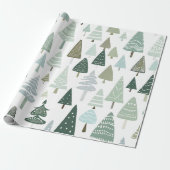 Moderne Weihnachtsbaumen elegant Geschenkpapier (Ungerollt)