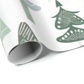 Moderne Weihnachtsbaumen elegant Geschenkpapier (Rolleneckpunkt)