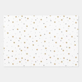 Moderne Weihnachtsbaumen Gold und Grau Muster Geschenkpapier Set (Vorderseite 2)