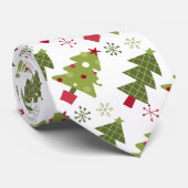 Moderne Weihnachtsbaumen Grün Rot Weiß Krawatte (Gerollt)