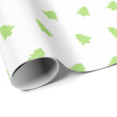 Moderne Weihnachtsbaumen Grünes Muster Geschenkpapier (Rolleneckpunkt)