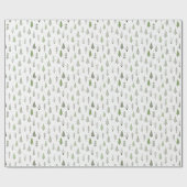 Moderne Weihnachtsbaumen Grünes Muster Geschenkpapier (Flach)