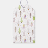 Moderne Weihnachtsbaumen Muster Pink Mauve Geschenkanhänger (Vorderseite)