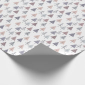 Moderne Weihnachtsbaumen Pastel Dusty Rose Geschenkpapier (Ecke)