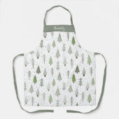 Moderne Weihnachtsbaumen Personalisiert Schürze (Vorderseite)