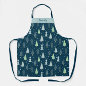 Moderne Weihnachtsbaumen Personalisiert Schürze (Vorderseite)