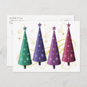 Moderne Weihnachtsbaumen Postkarte (Vorne/Hinten)